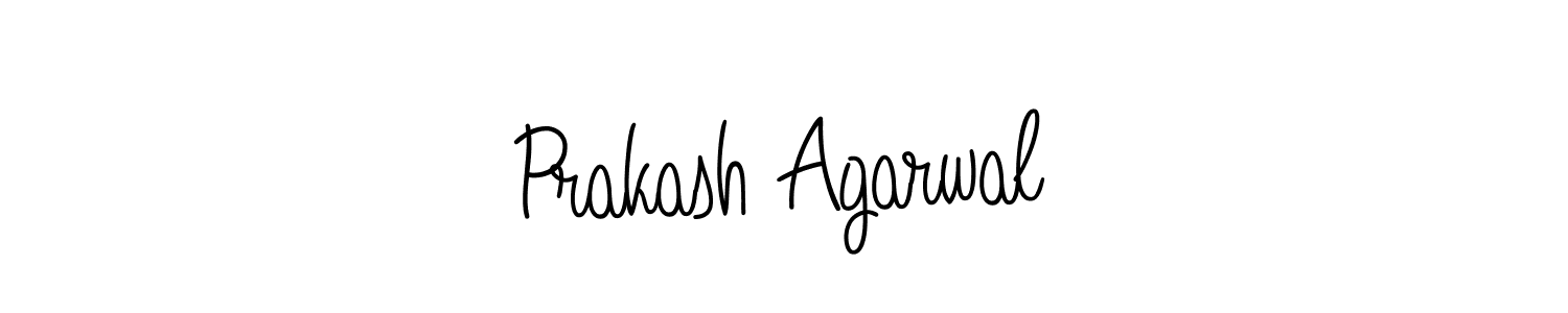 The best way (Angelique-Rose-font-FFP) to make a short signature is to pick only two or three words in your name. The name Prakash Agarwal include a total of six letters. For converting this name. Prakash Agarwal signature style 5 images and pictures png