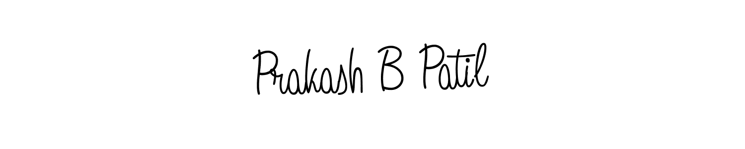 How to make Prakash B Patil name signature. Use Angelique-Rose-font-FFP style for creating short signs online. This is the latest handwritten sign. Prakash B Patil signature style 5 images and pictures png