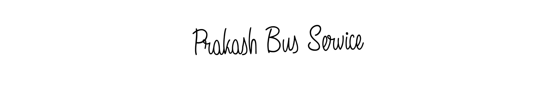 Make a beautiful signature design for name Prakash Bus Service. With this signature (Angelique-Rose-font-FFP) style, you can create a handwritten signature for free. Prakash Bus Service signature style 5 images and pictures png