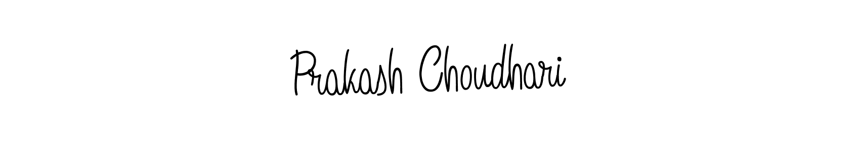 Make a beautiful signature design for name Prakash Choudhari. With this signature (Angelique-Rose-font-FFP) style, you can create a handwritten signature for free. Prakash Choudhari signature style 5 images and pictures png