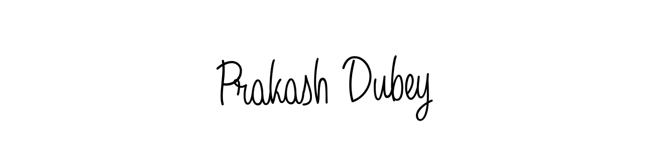 Make a beautiful signature design for name Prakash Dubey. With this signature (Angelique-Rose-font-FFP) style, you can create a handwritten signature for free. Prakash Dubey signature style 5 images and pictures png