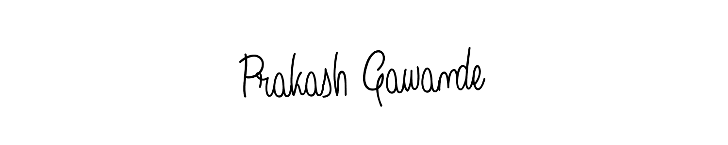 Make a beautiful signature design for name Prakash Gawande. With this signature (Angelique-Rose-font-FFP) style, you can create a handwritten signature for free. Prakash Gawande signature style 5 images and pictures png