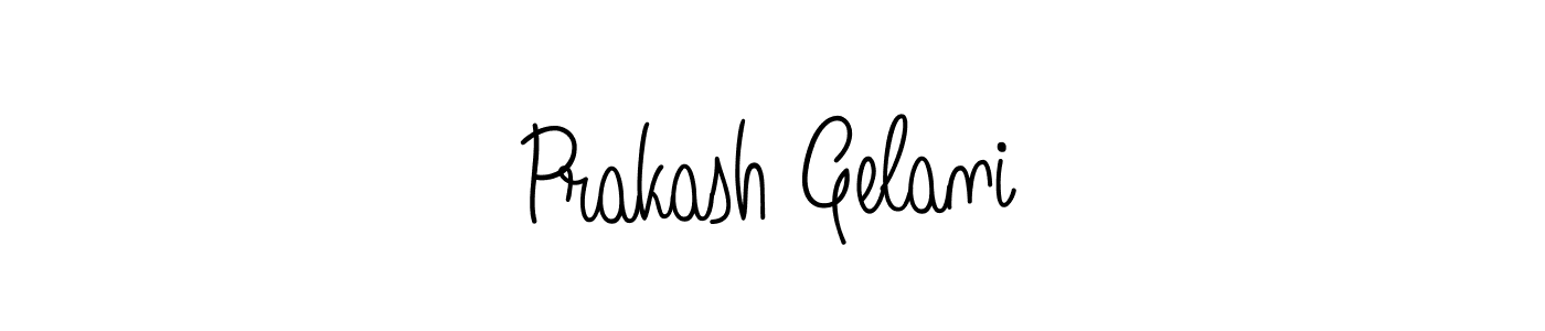 The best way (Angelique-Rose-font-FFP) to make a short signature is to pick only two or three words in your name. The name Prakash Gelani include a total of six letters. For converting this name. Prakash Gelani signature style 5 images and pictures png