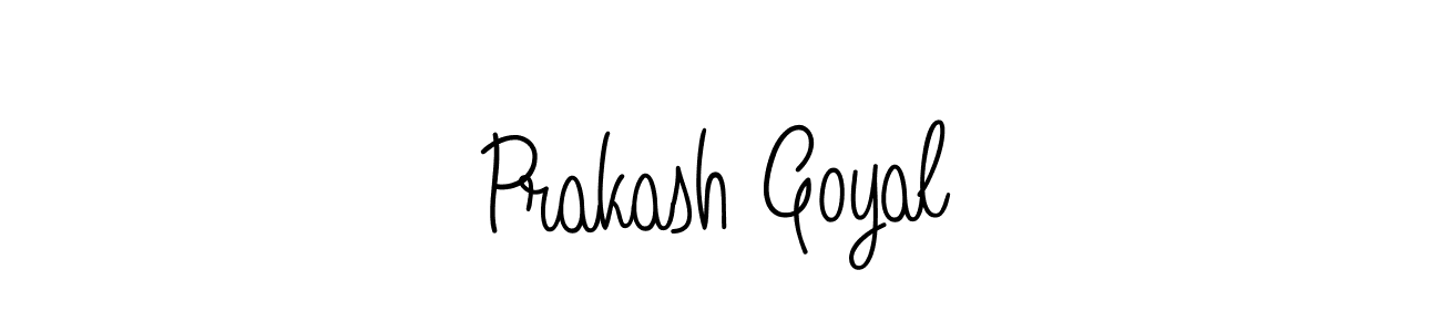 The best way (Angelique-Rose-font-FFP) to make a short signature is to pick only two or three words in your name. The name Prakash Goyal include a total of six letters. For converting this name. Prakash Goyal signature style 5 images and pictures png