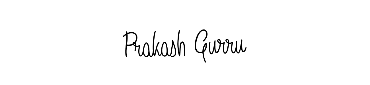Make a beautiful signature design for name Prakash Gurru. With this signature (Angelique-Rose-font-FFP) style, you can create a handwritten signature for free. Prakash Gurru signature style 5 images and pictures png