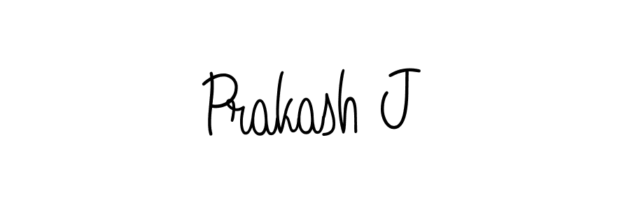 Make a beautiful signature design for name Prakash J. With this signature (Angelique-Rose-font-FFP) style, you can create a handwritten signature for free. Prakash J signature style 5 images and pictures png