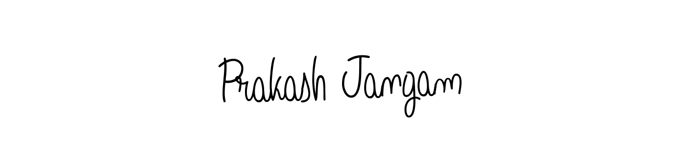 Make a beautiful signature design for name Prakash Jangam. With this signature (Angelique-Rose-font-FFP) style, you can create a handwritten signature for free. Prakash Jangam signature style 5 images and pictures png