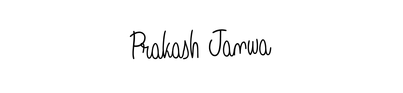 Design your own signature with our free online signature maker. With this signature software, you can create a handwritten (Angelique-Rose-font-FFP) signature for name Prakash Janwa. Prakash Janwa signature style 5 images and pictures png