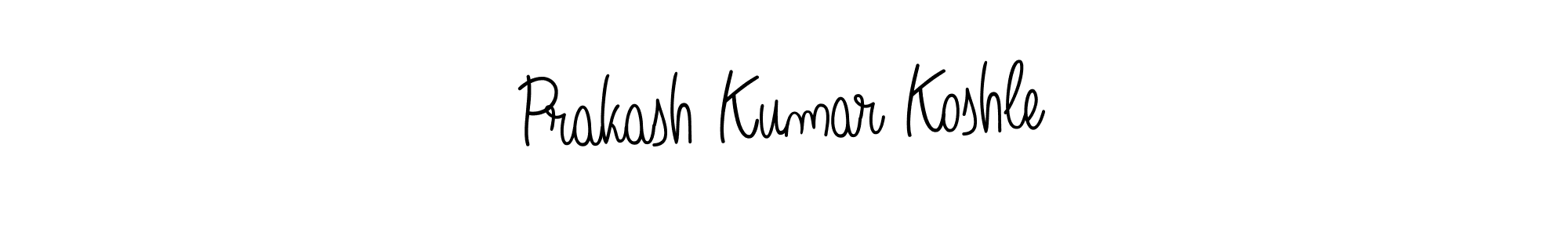 You should practise on your own different ways (Angelique-Rose-font-FFP) to write your name (Prakash Kumar Koshle) in signature. don't let someone else do it for you. Prakash Kumar Koshle signature style 5 images and pictures png