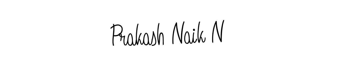 Design your own signature with our free online signature maker. With this signature software, you can create a handwritten (Angelique-Rose-font-FFP) signature for name Prakash Naik N. Prakash Naik N signature style 5 images and pictures png