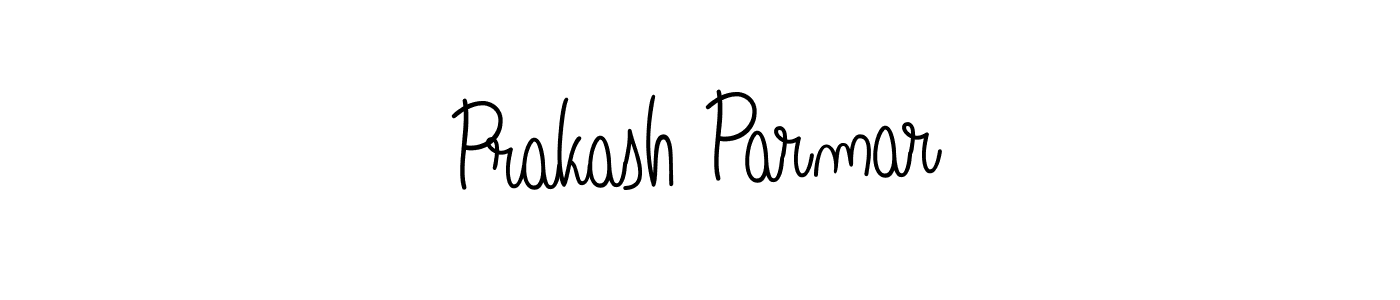 Use a signature maker to create a handwritten signature online. With this signature software, you can design (Angelique-Rose-font-FFP) your own signature for name Prakash Parmar. Prakash Parmar signature style 5 images and pictures png