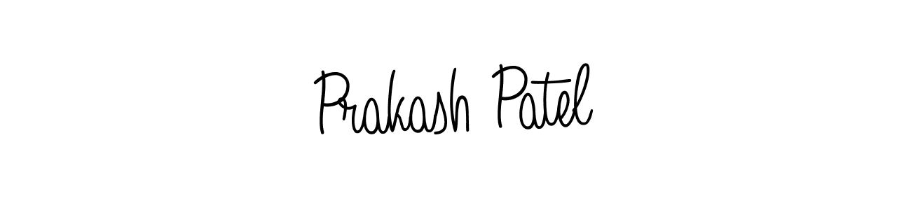 You should practise on your own different ways (Angelique-Rose-font-FFP) to write your name (Prakash Patel) in signature. don't let someone else do it for you. Prakash Patel signature style 5 images and pictures png