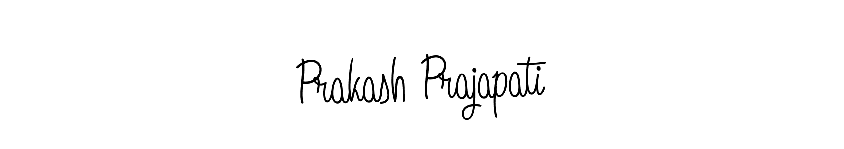 Design your own signature with our free online signature maker. With this signature software, you can create a handwritten (Angelique-Rose-font-FFP) signature for name Prakash Prajapati. Prakash Prajapati signature style 5 images and pictures png