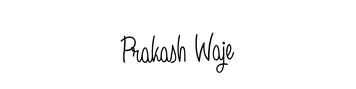 Make a beautiful signature design for name Prakash Waje. With this signature (Angelique-Rose-font-FFP) style, you can create a handwritten signature for free. Prakash Waje signature style 5 images and pictures png