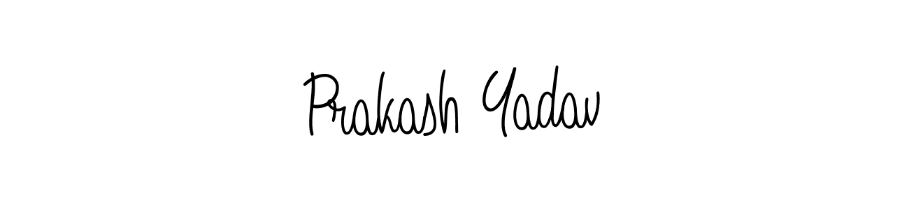 Use a signature maker to create a handwritten signature online. With this signature software, you can design (Angelique-Rose-font-FFP) your own signature for name Prakash Yadav. Prakash Yadav signature style 5 images and pictures png