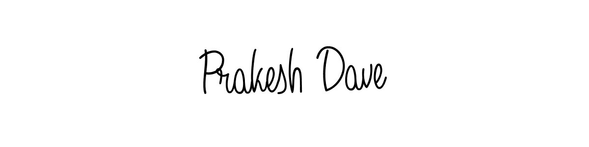 How to make Prakesh Dave name signature. Use Angelique-Rose-font-FFP style for creating short signs online. This is the latest handwritten sign. Prakesh Dave signature style 5 images and pictures png