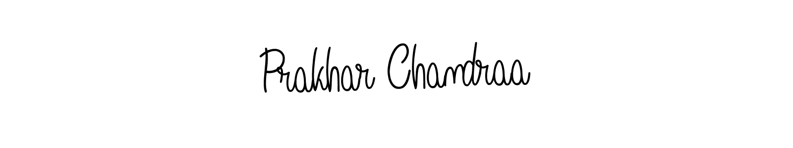 How to make Prakhar Chandraa name signature. Use Angelique-Rose-font-FFP style for creating short signs online. This is the latest handwritten sign. Prakhar Chandraa signature style 5 images and pictures png