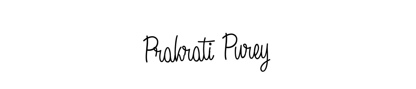 The best way (Angelique-Rose-font-FFP) to make a short signature is to pick only two or three words in your name. The name Prakrati Purey include a total of six letters. For converting this name. Prakrati Purey signature style 5 images and pictures png