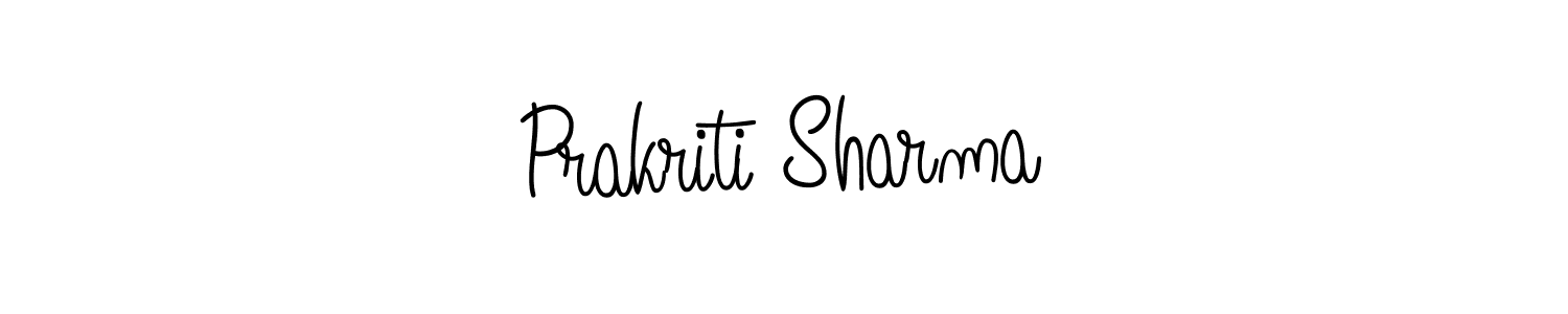 You should practise on your own different ways (Angelique-Rose-font-FFP) to write your name (Prakriti Sharma) in signature. don't let someone else do it for you. Prakriti Sharma signature style 5 images and pictures png