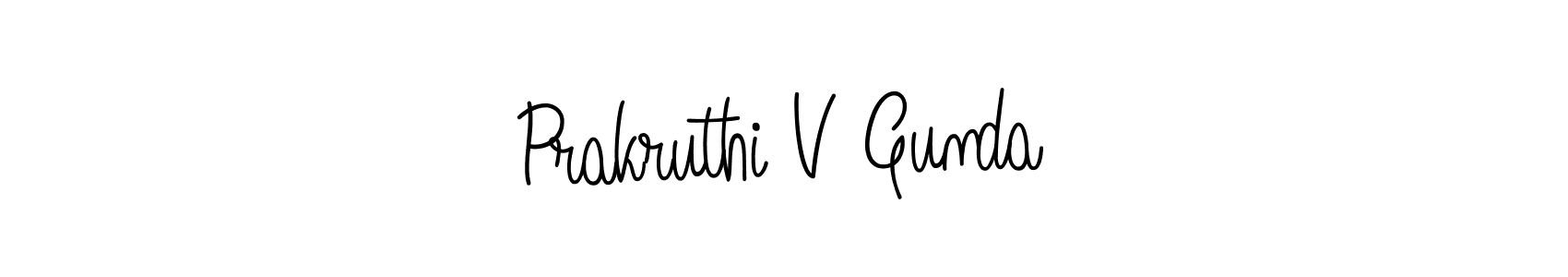 Make a beautiful signature design for name Prakruthi V Gunda. Use this online signature maker to create a handwritten signature for free. Prakruthi V Gunda signature style 5 images and pictures png
