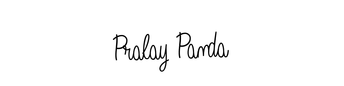 Make a beautiful signature design for name Pralay Panda. With this signature (Angelique-Rose-font-FFP) style, you can create a handwritten signature for free. Pralay Panda signature style 5 images and pictures png