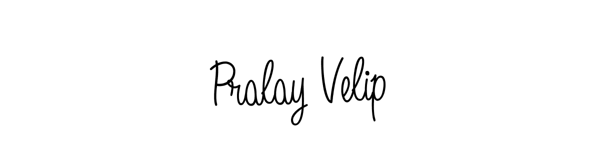 Angelique-Rose-font-FFP is a professional signature style that is perfect for those who want to add a touch of class to their signature. It is also a great choice for those who want to make their signature more unique. Get Pralay Velip name to fancy signature for free. Pralay Velip signature style 5 images and pictures png
