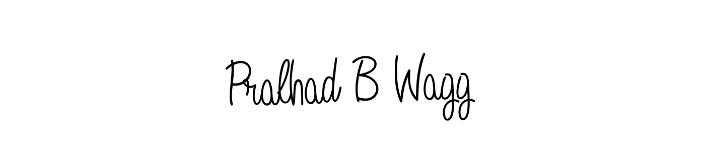 Use a signature maker to create a handwritten signature online. With this signature software, you can design (Angelique-Rose-font-FFP) your own signature for name Pralhad B Wagg. Pralhad B Wagg signature style 5 images and pictures png
