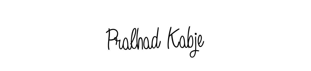 Design your own signature with our free online signature maker. With this signature software, you can create a handwritten (Angelique-Rose-font-FFP) signature for name Pralhad Kabje. Pralhad Kabje signature style 5 images and pictures png