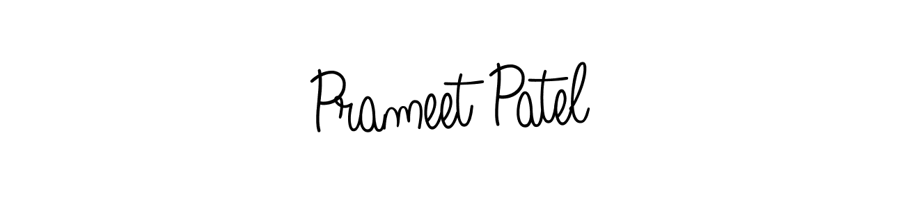 You should practise on your own different ways (Angelique-Rose-font-FFP) to write your name (Prameet Patel) in signature. don't let someone else do it for you. Prameet Patel signature style 5 images and pictures png