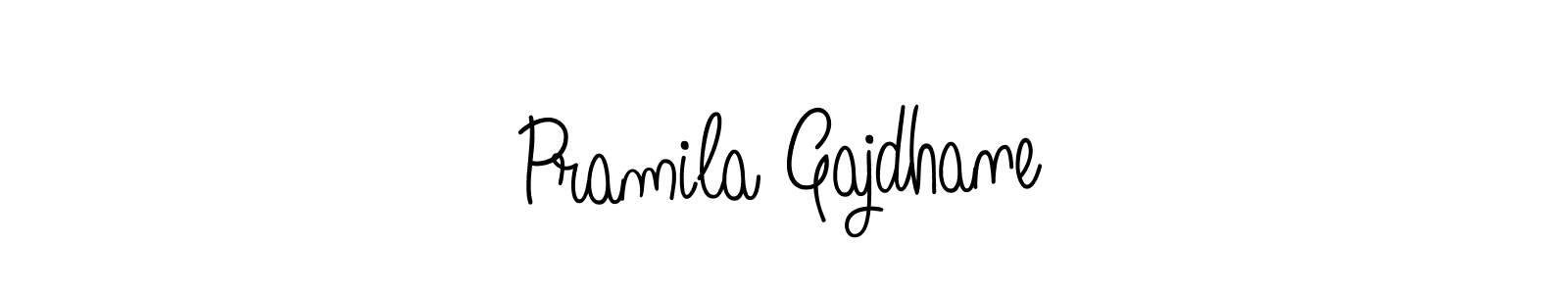 How to make Pramila Gajdhane name signature. Use Angelique-Rose-font-FFP style for creating short signs online. This is the latest handwritten sign. Pramila Gajdhane signature style 5 images and pictures png