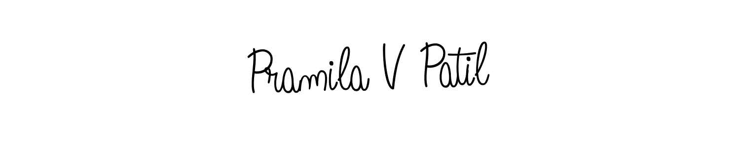 How to make Pramila V Patil signature? Angelique-Rose-font-FFP is a professional autograph style. Create handwritten signature for Pramila V Patil name. Pramila V Patil signature style 5 images and pictures png