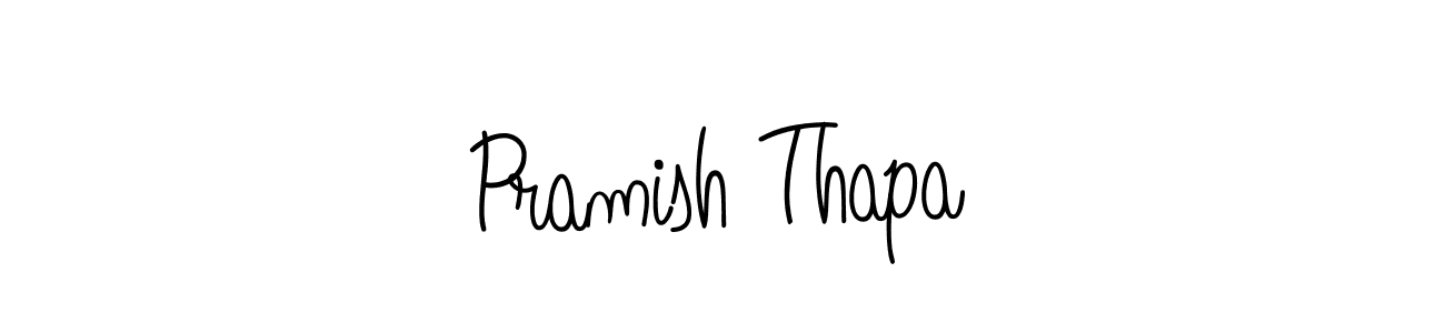 Pramish Thapa stylish signature style. Best Handwritten Sign (Angelique-Rose-font-FFP) for my name. Handwritten Signature Collection Ideas for my name Pramish Thapa. Pramish Thapa signature style 5 images and pictures png