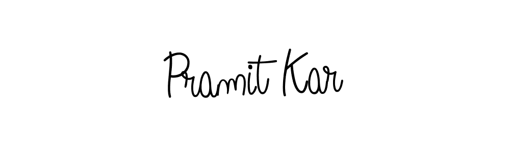 You should practise on your own different ways (Angelique-Rose-font-FFP) to write your name (Pramit Kar) in signature. don't let someone else do it for you. Pramit Kar signature style 5 images and pictures png