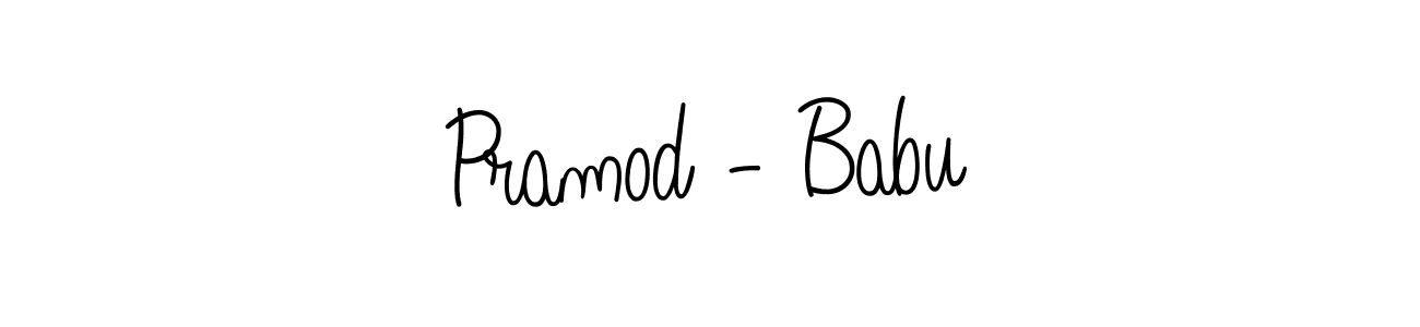 if you are searching for the best signature style for your name Pramod - Babu. so please give up your signature search. here we have designed multiple signature styles  using Angelique-Rose-font-FFP. Pramod - Babu signature style 5 images and pictures png