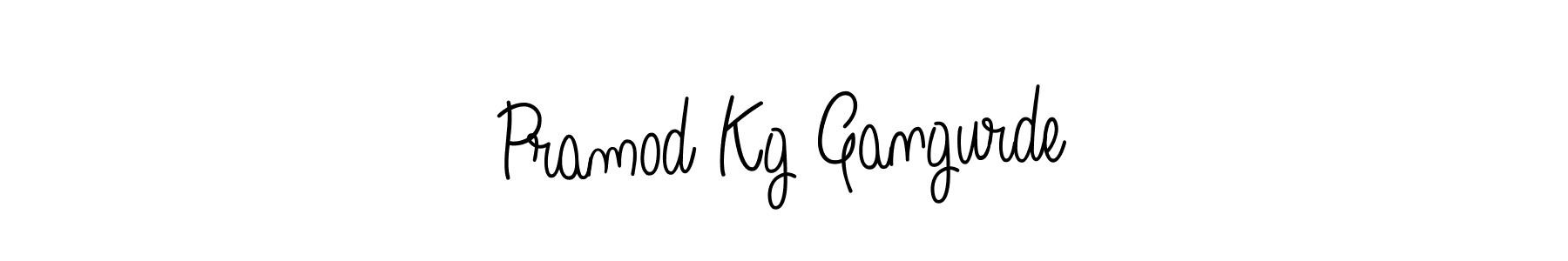 Design your own signature with our free online signature maker. With this signature software, you can create a handwritten (Angelique-Rose-font-FFP) signature for name Pramod Kg Gangurde. Pramod Kg Gangurde signature style 5 images and pictures png
