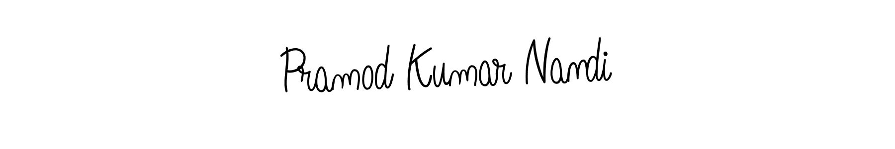 Design your own signature with our free online signature maker. With this signature software, you can create a handwritten (Angelique-Rose-font-FFP) signature for name Pramod Kumar Nandi. Pramod Kumar Nandi signature style 5 images and pictures png
