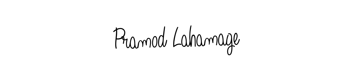 Design your own signature with our free online signature maker. With this signature software, you can create a handwritten (Angelique-Rose-font-FFP) signature for name Pramod Lahamage. Pramod Lahamage signature style 5 images and pictures png