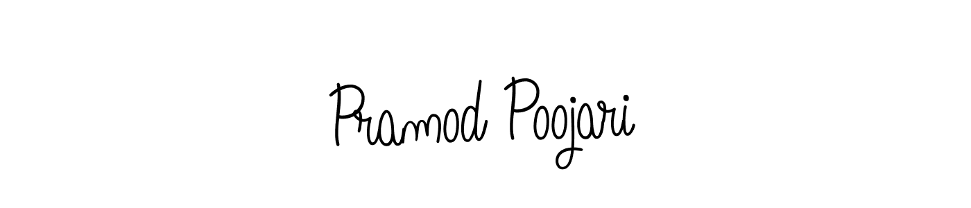 Angelique-Rose-font-FFP is a professional signature style that is perfect for those who want to add a touch of class to their signature. It is also a great choice for those who want to make their signature more unique. Get Pramod Poojari name to fancy signature for free. Pramod Poojari signature style 5 images and pictures png