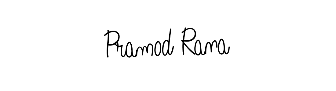 Use a signature maker to create a handwritten signature online. With this signature software, you can design (Angelique-Rose-font-FFP) your own signature for name Pramod Rana. Pramod Rana signature style 5 images and pictures png