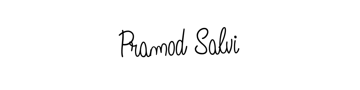 Create a beautiful signature design for name Pramod Salvi. With this signature (Angelique-Rose-font-FFP) fonts, you can make a handwritten signature for free. Pramod Salvi signature style 5 images and pictures png