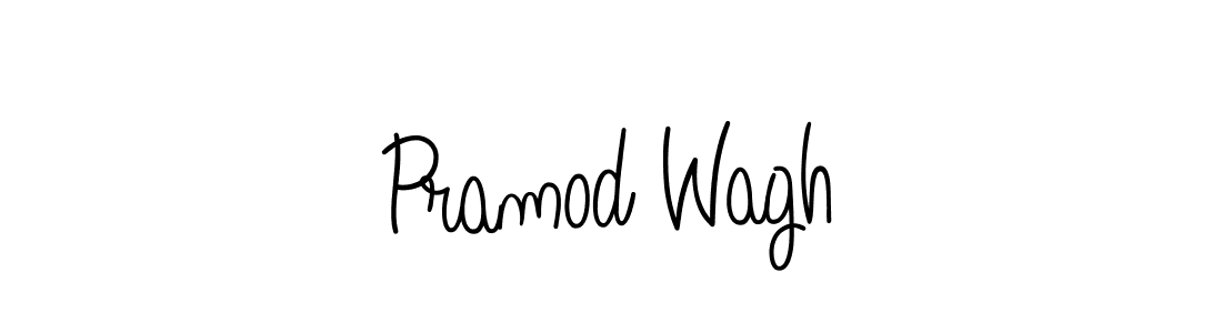 How to make Pramod Wagh name signature. Use Angelique-Rose-font-FFP style for creating short signs online. This is the latest handwritten sign. Pramod Wagh signature style 5 images and pictures png