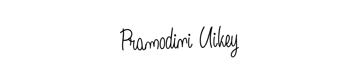 How to make Pramodini Uikey name signature. Use Angelique-Rose-font-FFP style for creating short signs online. This is the latest handwritten sign. Pramodini Uikey signature style 5 images and pictures png