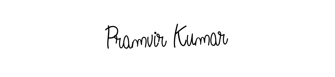 Make a beautiful signature design for name Pramvir Kumar. With this signature (Angelique-Rose-font-FFP) style, you can create a handwritten signature for free. Pramvir Kumar signature style 5 images and pictures png