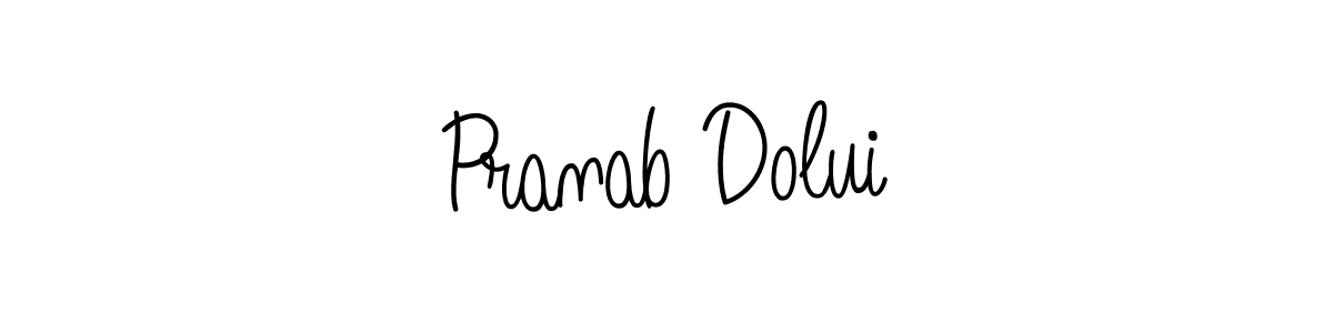 You should practise on your own different ways (Angelique-Rose-font-FFP) to write your name (Pranab Dolui) in signature. don't let someone else do it for you. Pranab Dolui signature style 5 images and pictures png