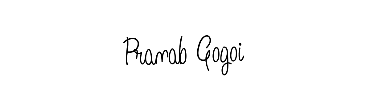 You should practise on your own different ways (Angelique-Rose-font-FFP) to write your name (Pranab Gogoi) in signature. don't let someone else do it for you. Pranab Gogoi signature style 5 images and pictures png