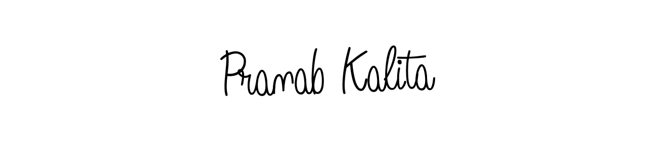 Make a beautiful signature design for name Pranab Kalita. With this signature (Angelique-Rose-font-FFP) style, you can create a handwritten signature for free. Pranab Kalita signature style 5 images and pictures png