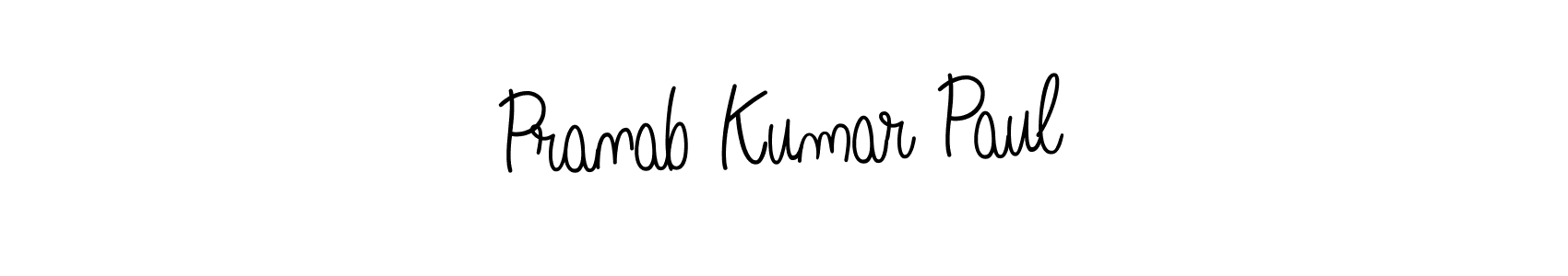 Make a beautiful signature design for name Pranab Kumar Paul. With this signature (Angelique-Rose-font-FFP) style, you can create a handwritten signature for free. Pranab Kumar Paul signature style 5 images and pictures png