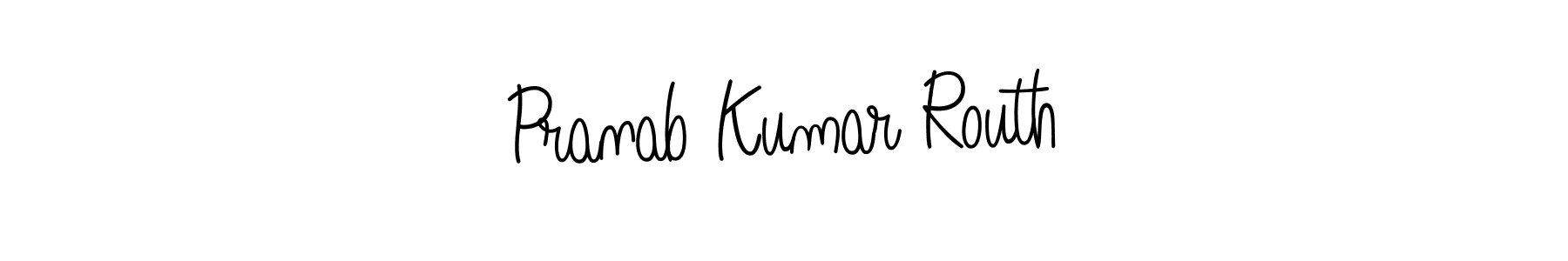 Design your own signature with our free online signature maker. With this signature software, you can create a handwritten (Angelique-Rose-font-FFP) signature for name Pranab Kumar Routh. Pranab Kumar Routh signature style 5 images and pictures png