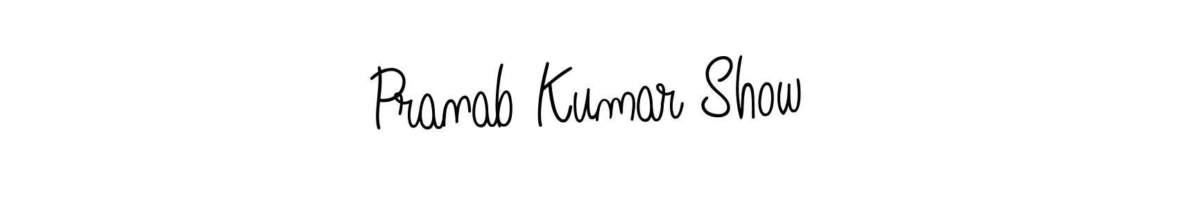 Design your own signature with our free online signature maker. With this signature software, you can create a handwritten (Angelique-Rose-font-FFP) signature for name Pranab Kumar Show. Pranab Kumar Show signature style 5 images and pictures png