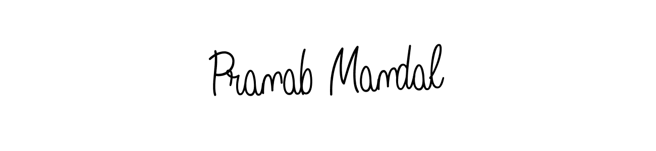 You should practise on your own different ways (Angelique-Rose-font-FFP) to write your name (Pranab Mandal) in signature. don't let someone else do it for you. Pranab Mandal signature style 5 images and pictures png